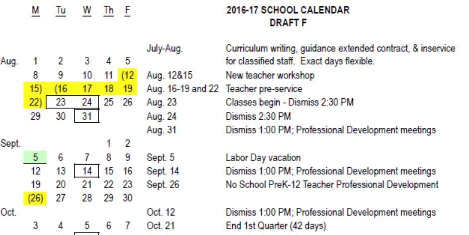 Draft 2016-2017 Calendar Released - ADM Community School District